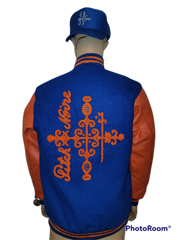 Blue-Orange Varsity Jacket